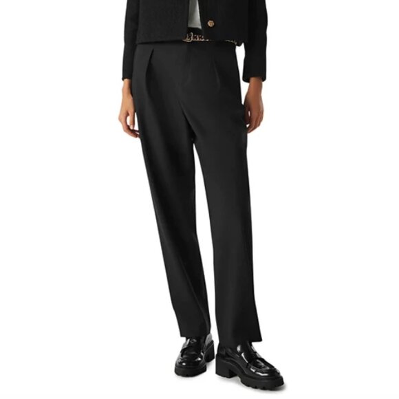 New Ba&sh Justice Wool Blend Pleated Trouser Black 38, 6 $275 - Picture 1 of 7
